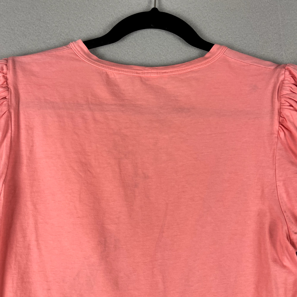 ALC Monica Cropped Top Womens Large Pink Cotton Short Sleeve Back Tie Casual - Picture 16 of 16